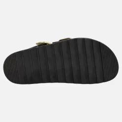 Sandalias negras con hebillas doradas Tunez 127