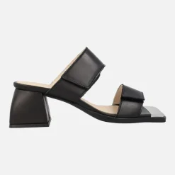 Sandalias negras de piel con velcros Alpe Dolly