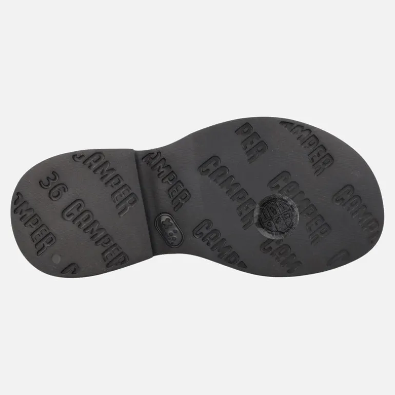 Sandalias negras de piel con plataforma Tasha
