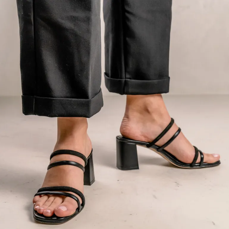 Sandalias Nolita de tiras combinadas y tacón ancho para mujer