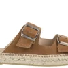 Sandalias para hombre en serraje cuero con doble hebilla