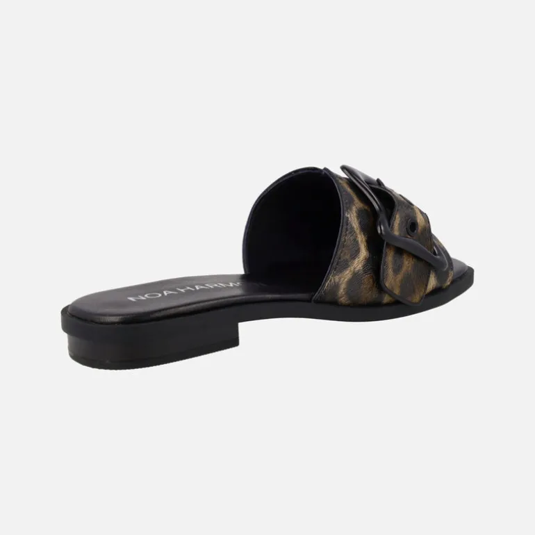 Sandalias planas con estampado leopardo Vibra