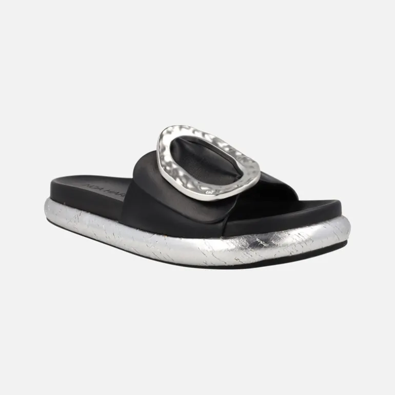 Sandalias planas con maxi hebilla Pascal