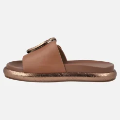 Sandalias planas con maxi hebilla Pascal