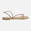 Sandalias planas con tiras de strass