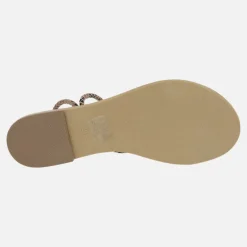 Sandalias planas con tiras snake print