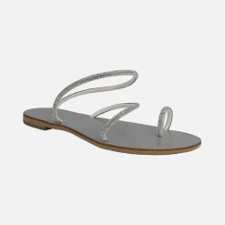 Sandalias planas con tiras de strass 63-TCM Nicolas Lainas
