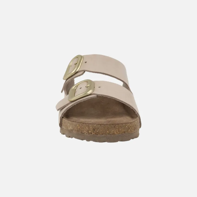 Sandalias planas de piel estilo bios con hebillas Jerba 700