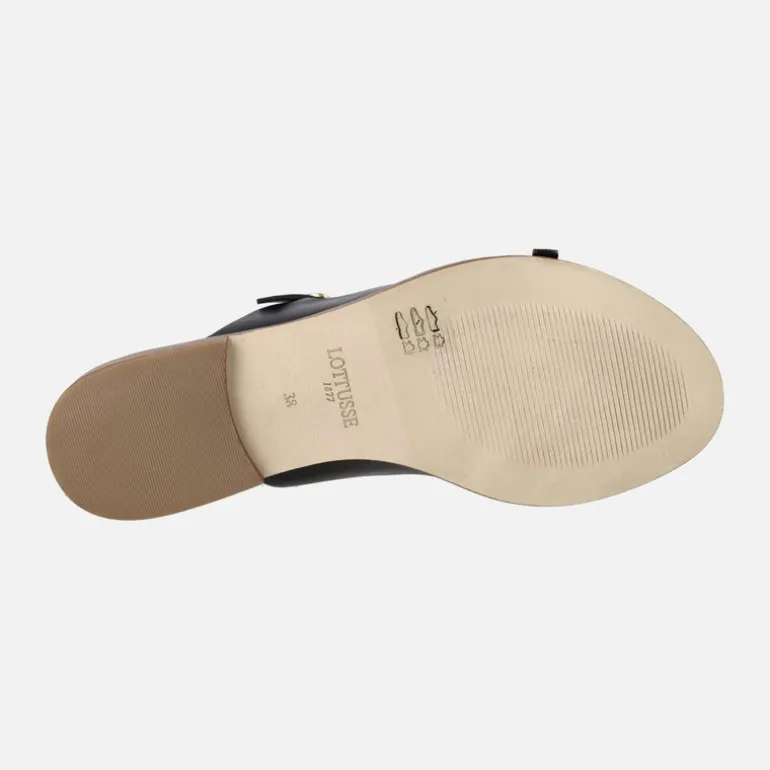 Sandalias planas de piel para mujer Lottusse Nylo con hebillas