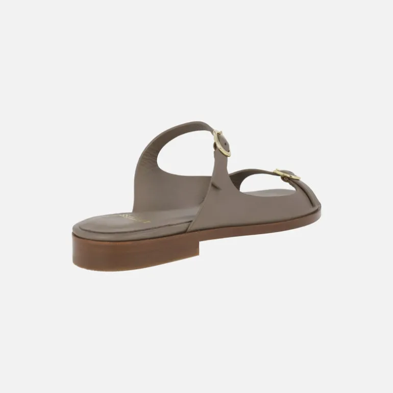 Sandalias planas de piel para mujer Lottusse Nylo con hebillas