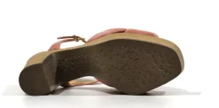Sandalias Polop de piel con nudo y plataforma mujer