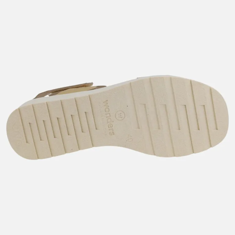 Sandalias Purpura de piel con cuña WondersFLY