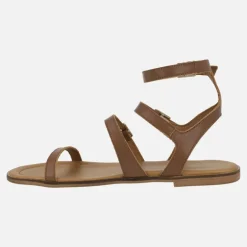 Sandalias romanas de piel con cuatro tiras Creta
