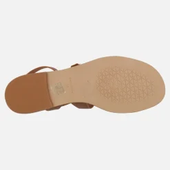Sandalias romanas de piel con cuatro tiras Creta