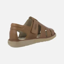 Sandalias semi abiertas de piel para hombre Leban