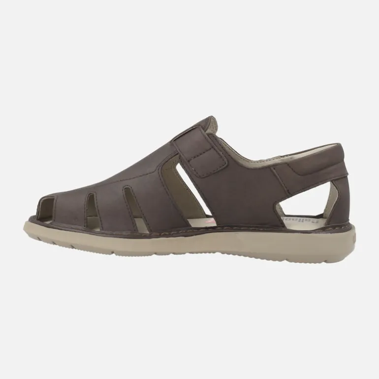 Sandalias semi abiertas de piel para hombre Leban