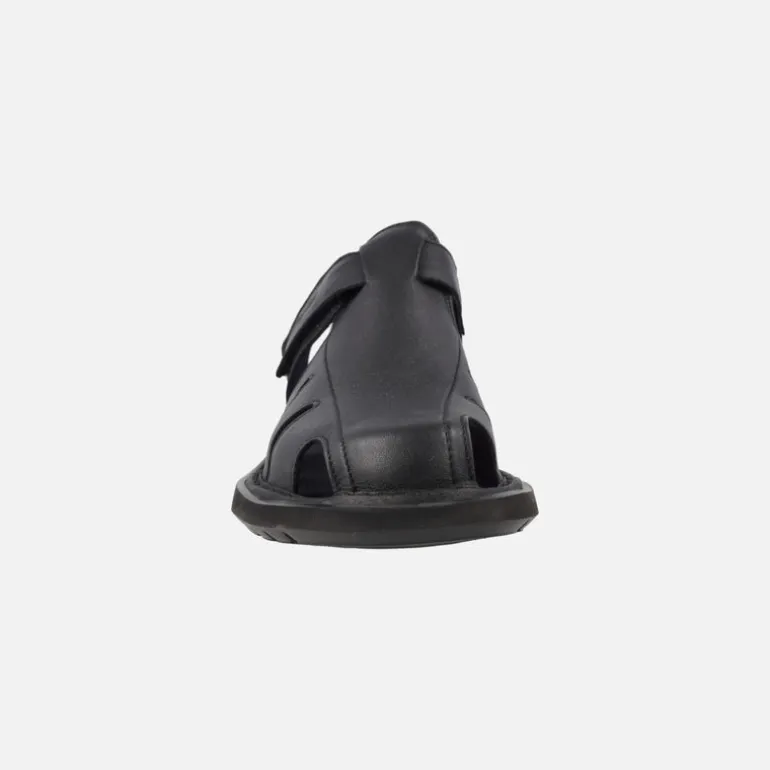 Sandalias semi abiertas para hombre Leban en piel negra