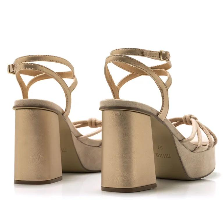 Sandalias Sindy con pala de nudo y plataforma