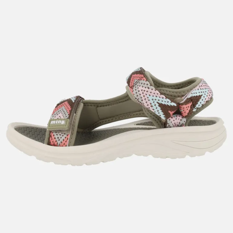 Sandalias Tornado en combinado rosa y kaki con cierre de velcro