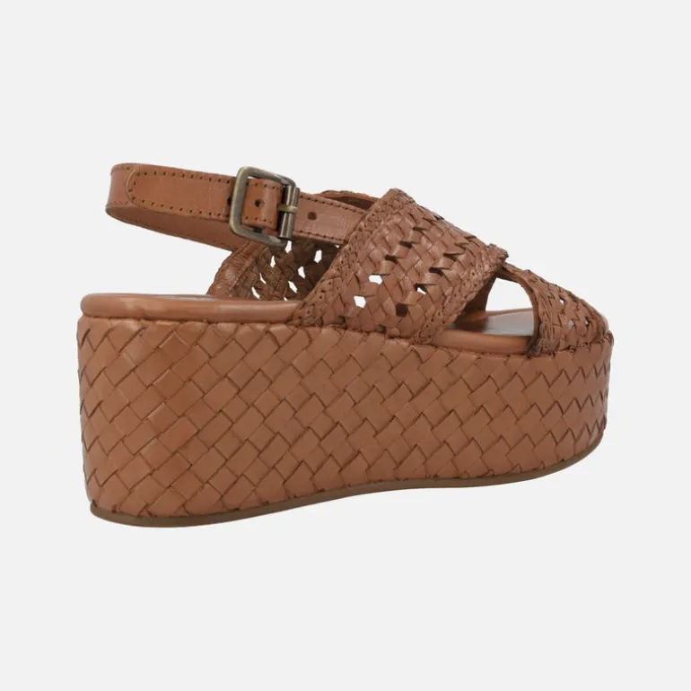 Sandalias trenzadas de piel con maxi plataforma Carmela