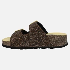 Sandalias West 003 en combinado negro y amarillo