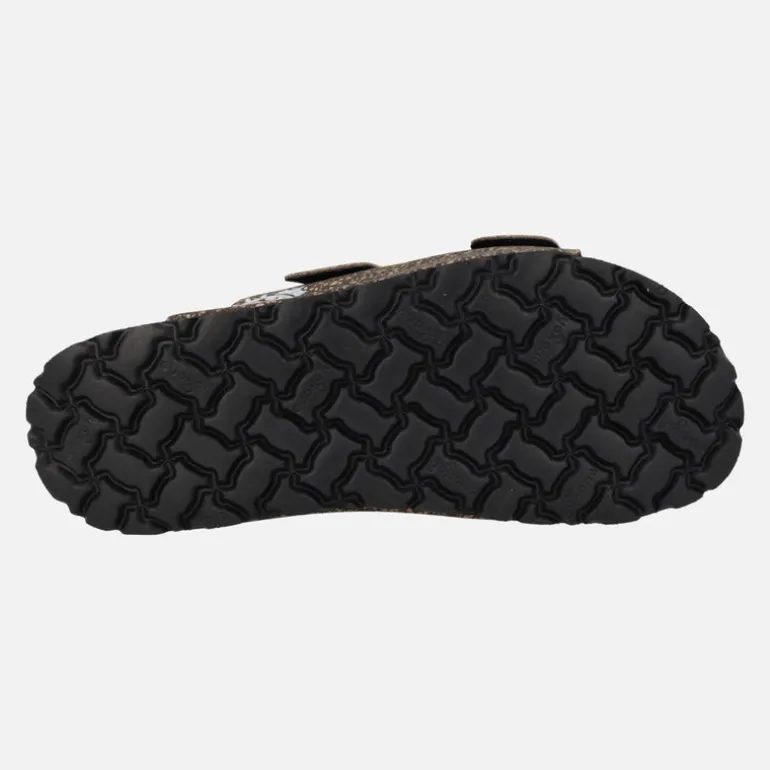 Sandalias West 003 en combinado negro y amarillo