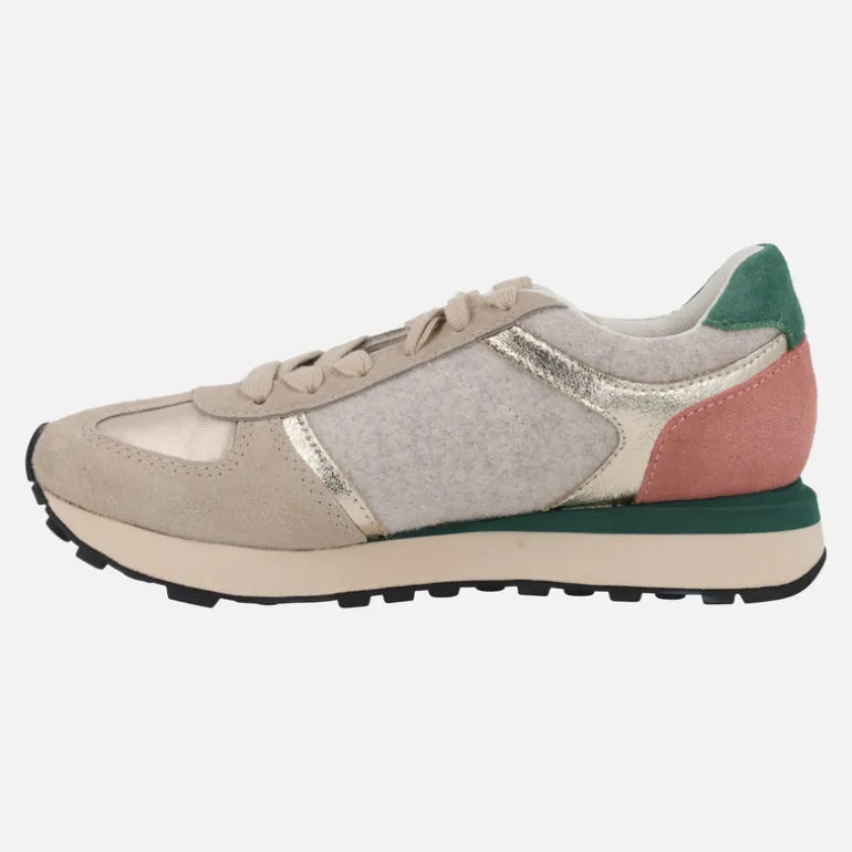 Sneakers combinados multi material estilo retro Rye