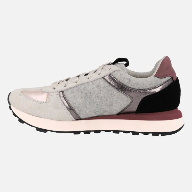 Sneakers combinados multi material estilo retro Rye