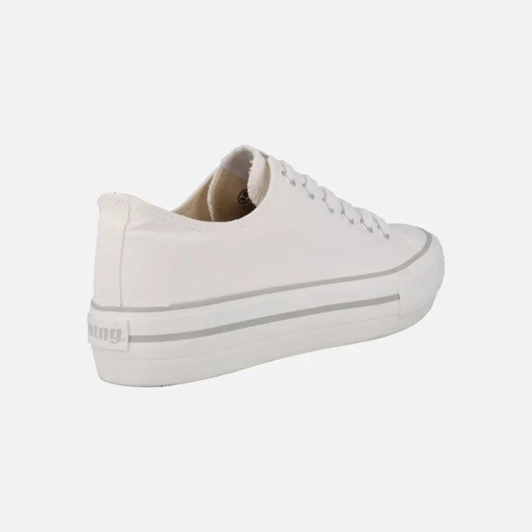 Zapatillas blancas de lona Bigger X con suela gruesa