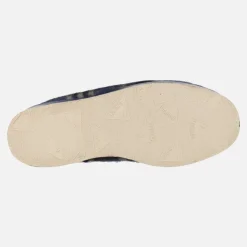 Zapatillas de casa cerradas para hombre en tejido a cuadros