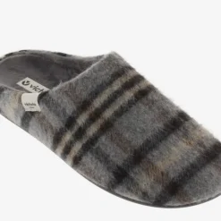 Zapatillas de casa con cuadros para hombre