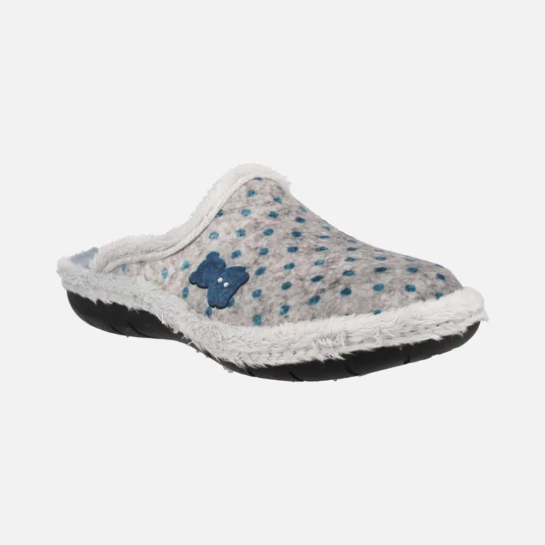 Zapatillas de casa con motivos de lunares y osito