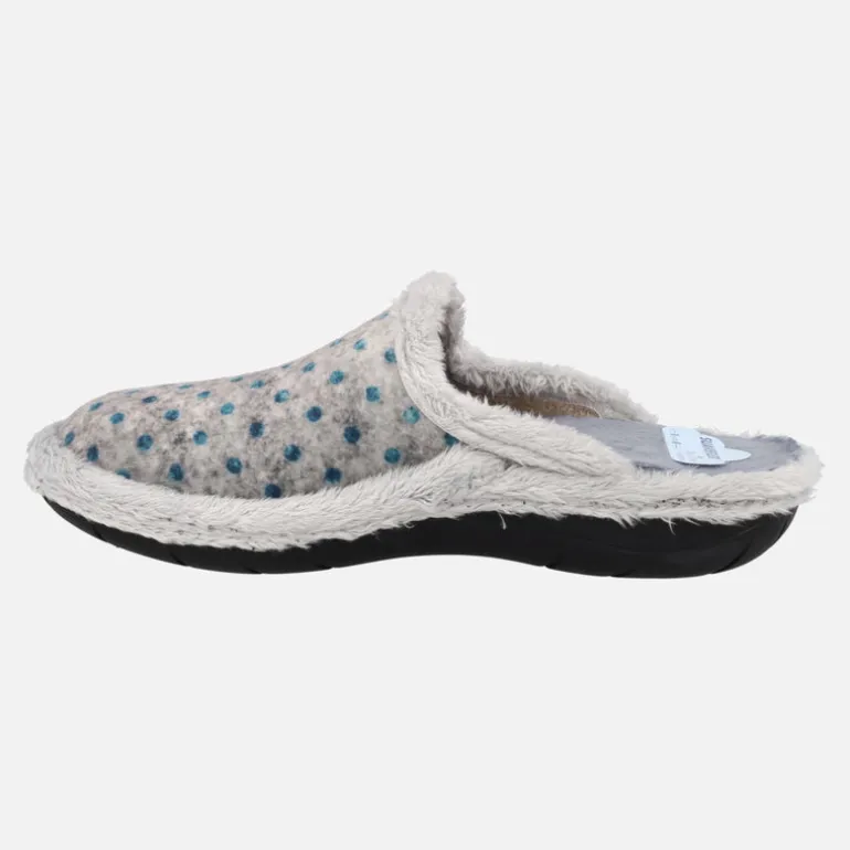 Zapatillas de casa con motivos de lunares y osito