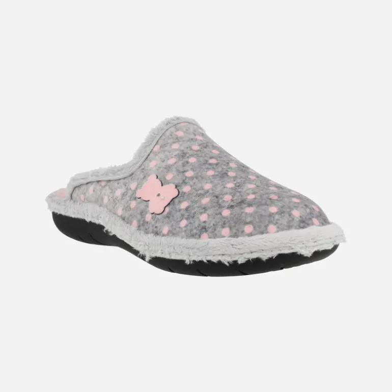 Zapatillas de casa con motivos de lunares y osito