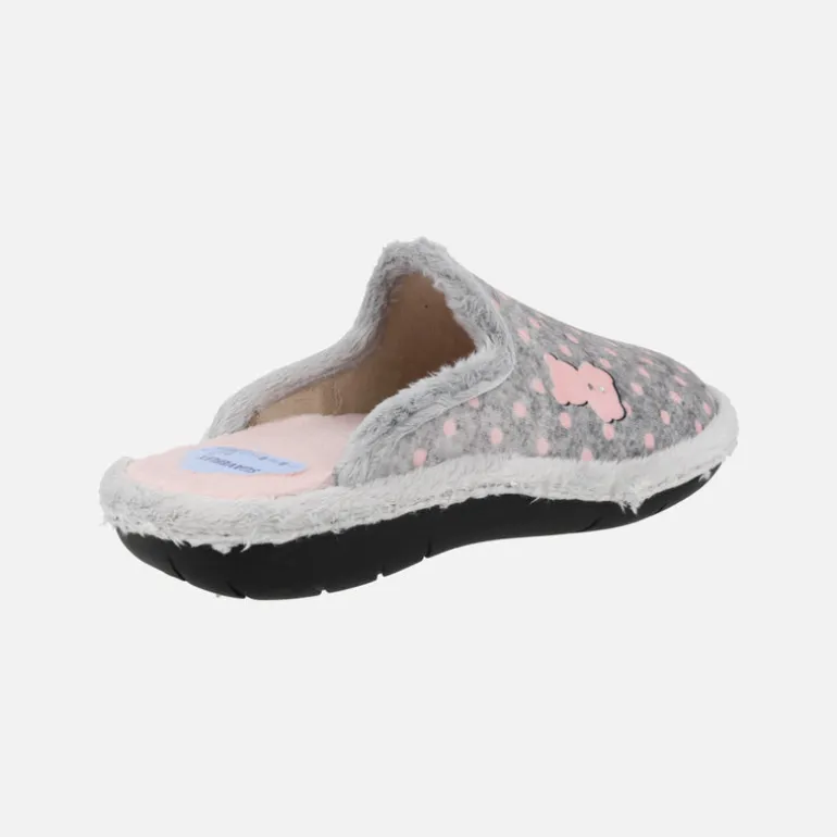 Zapatillas de casa con motivos de lunares y osito