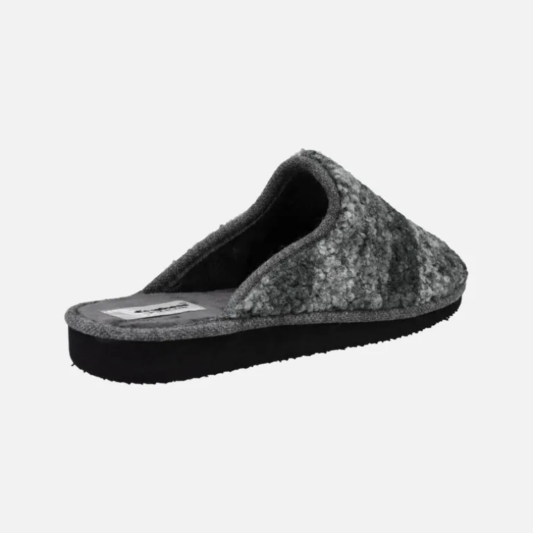 Zapatillas de casa de hombre a listas en borreguillo