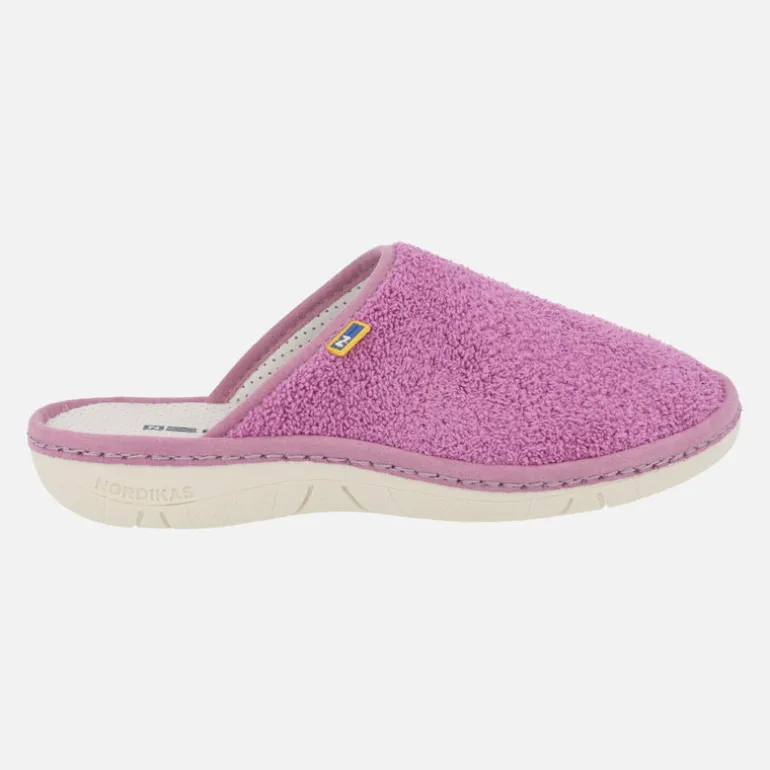 Zapatillas de casa descalzas para mujer en tejido rizo