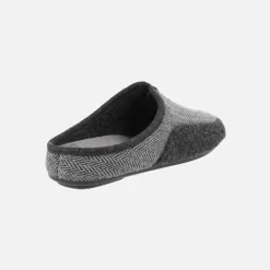 Zapatillas de casa descalzas para hombre en tejido jaspeado