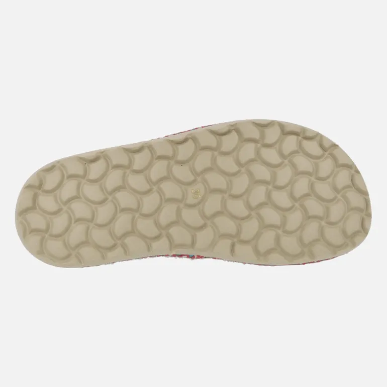 Zapatillas de casa descalzas en piel serraje con forro borreguillo