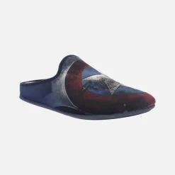 Zapatillas de casa para hombre con escudo de Capitán América