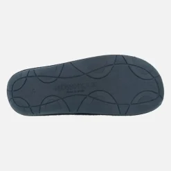 Zapatillas de casa para hombre Boreal en tejido a cuadros marino