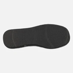 Zapatillas de casa para hombre en tejido a rayas grises y azules