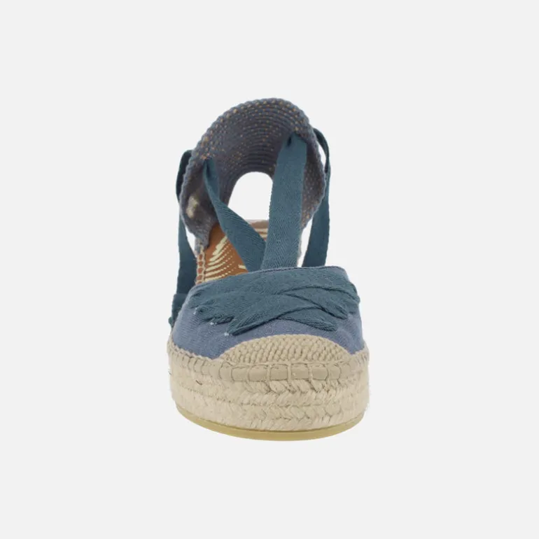 Zapatillas de esparto con cintas y cuña Yuteflex