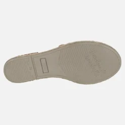 Zapatillas de esparto con dibujos troquelados en la pala y elásticos