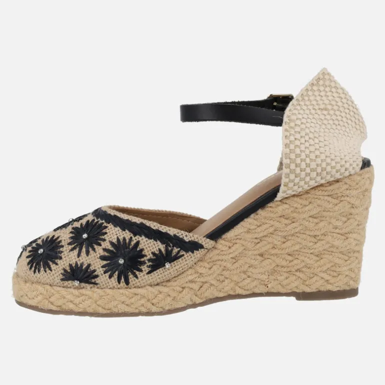 Zapatillas de esparto con detalle de flores Bennett