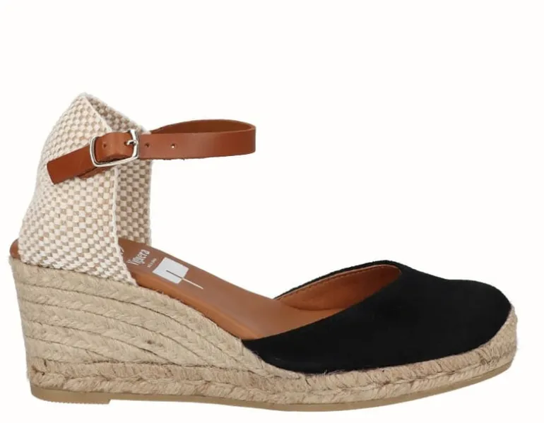 Zapatillas de esparto con pala en serraje y pulsera al tobillo