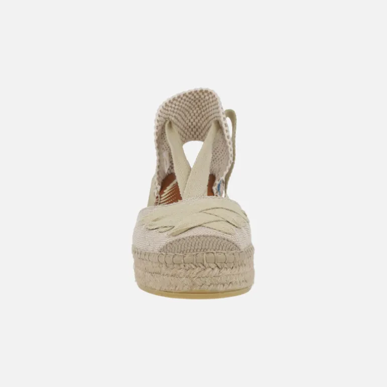 Zapatillas de esparto con cintas y cuña Yuteflex