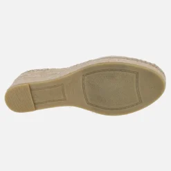 Zapatillas de esparto con cintas y cuña Yuteflex