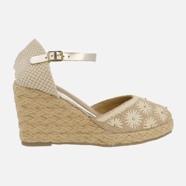 Zapatillas de esparto con detalle de flores Bennett