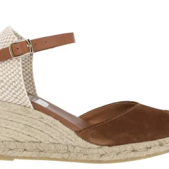Zapatillas de esparto con pala en serraje y pulsera al tobillo